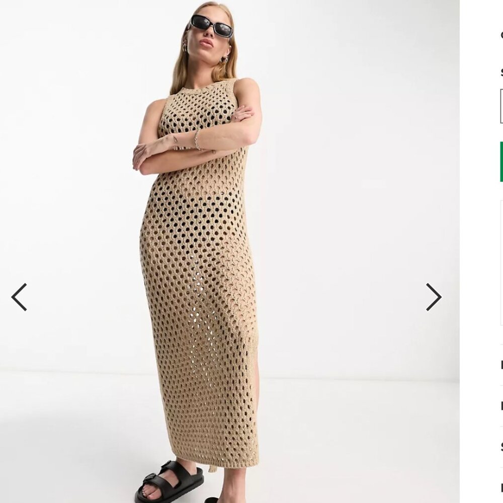 ASOS Racer Front Sleeveless Knit Dress - Picture 3 of 4